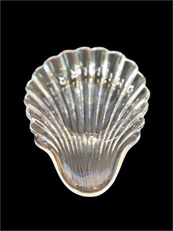 Baccarat Coquille Clear Crystal Glass Seashell Trinket Dish