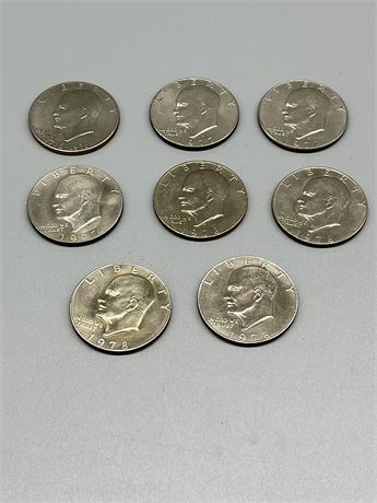 $8 in Eisenhower Dollar Coins