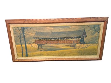 John Potter Wheat "The Red Bridge" Original Painting