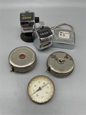 Compass, Tape Measures, Counters and More