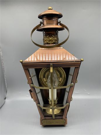 Copper and Brass Carriage Lamp