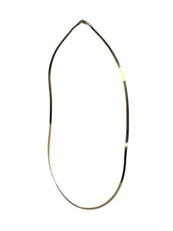 14kt Yellow Gold Herringbone Necklace