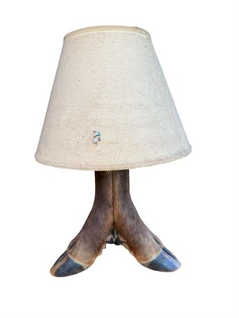 Real Deer Hoof Table Lamp