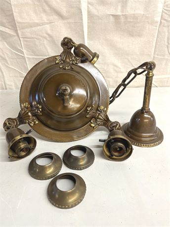 Antique Brass Victorian Hanging Light Fixture