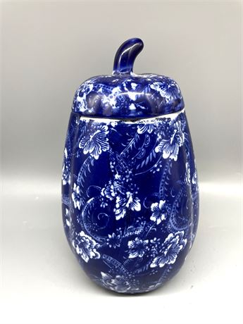 Blue Porcelain Sugar Jar