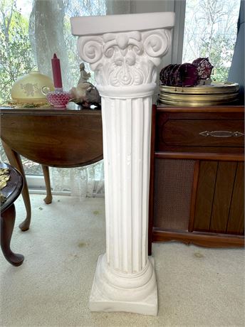 Plaster Greek Column Plant Stand