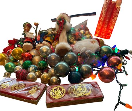 Vintage Christmas Ornament and Decor Lot 2