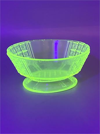 Yellow Uranium Glass Bowl
