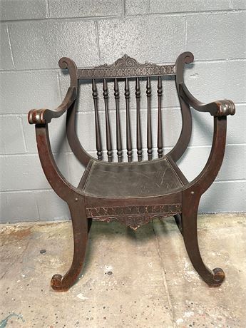 Antique Lyre Back Chair