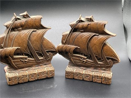 Pair of Ship Bookends