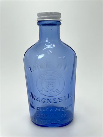 obalt Blue Philips Milk of Magnesia Bottle