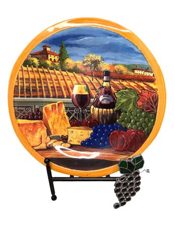 Pietra Italia Handpainted Tuscany Stoneware Plate