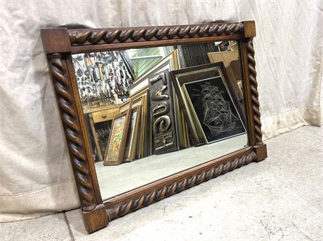 Barley Twist Antique Wall Mirror