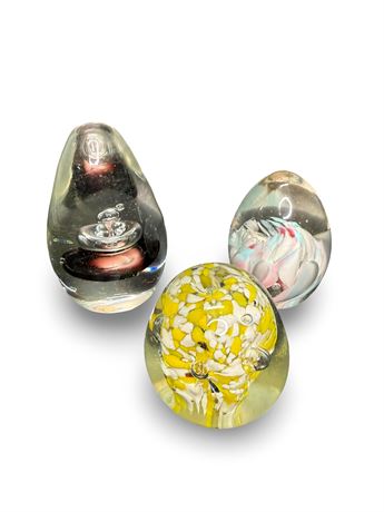 Hand Blown Glass Paperweights