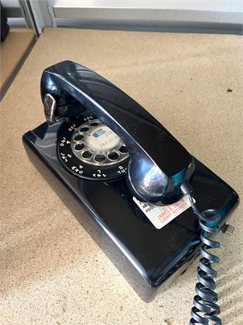 1950s Black Rotary Wall Phone