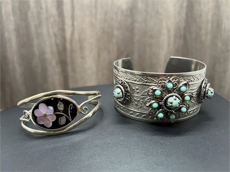 Sterling Silver and Navajo Bracelet