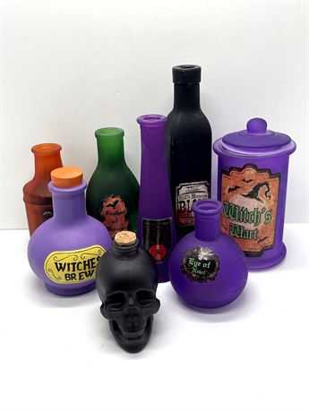 Halloween Glass Bottles