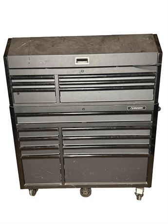 Husky Two-Piece 15-Drawer Ball Bearing Rolling Tool Chest