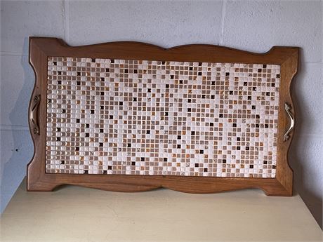 Tile and Wood Tray