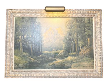 Robert Wood "Majestic Peaks" Print w/ Light