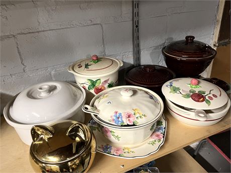 Brownware, Stoneware, and Soup Tureens