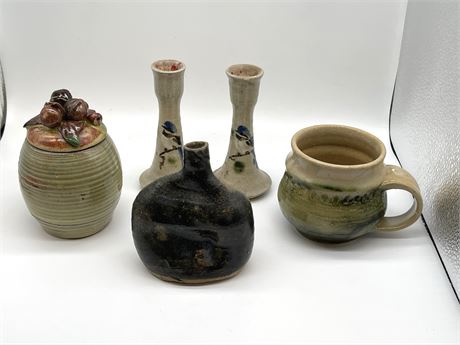 Five (5) Pieces of Stoneware