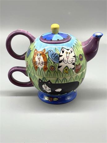 Catzilla Teapot / Cup