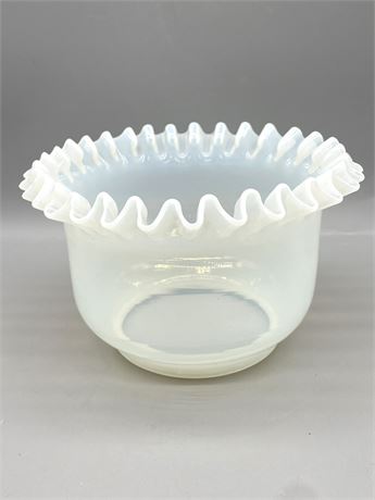 Opalescent Glass Ruffled Shade Lot 1