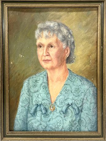 Beatrice Werley Oil on Canvas Portrait Lot 2
