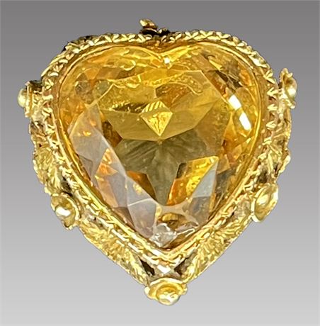 18k Gold Yellow Gemstone Ring