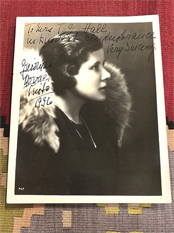 c. 1936 French Opera Singer Signed Photo