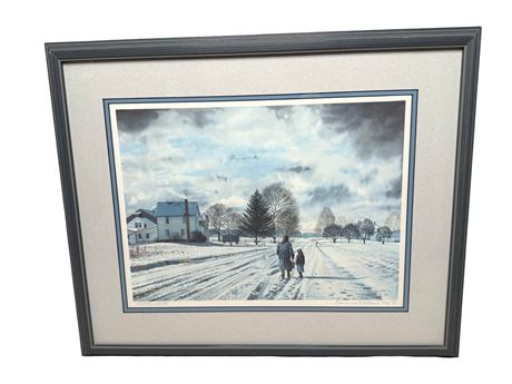 Edmund R. Collens Limited Edition Print "Winter Scene"