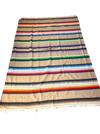 Mexican Serape Saltillo Southwest Blanket Throw
