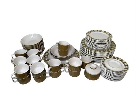 Mikasa Mediterrania Avocado Green 64-Piece Dish Set
