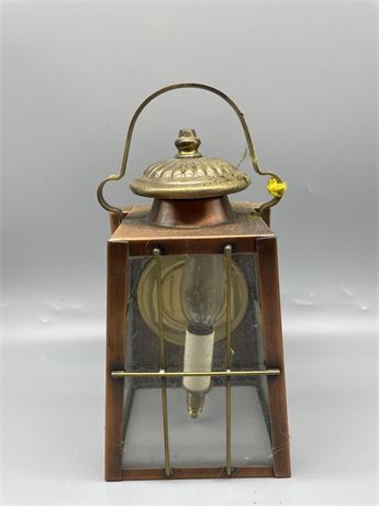 Brass and Copper Carriage Lamp