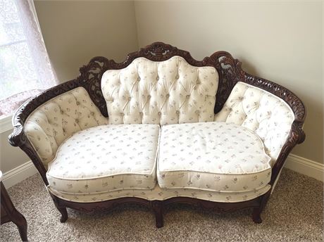 French Provincial Style Upholstered Couch