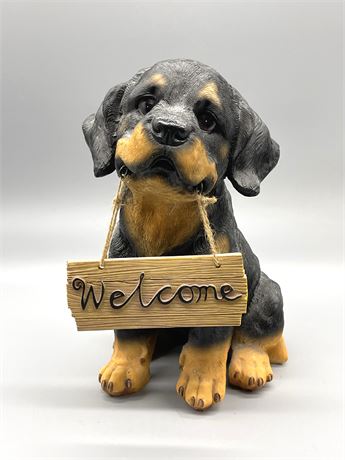 Dog Welcome Statue
