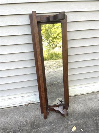 Antique Wood Wall Mirror