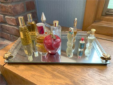 Dresser Mirror w/ Perfume Bottles