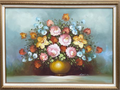 Robert Cox Floral Still Life Oil Painting