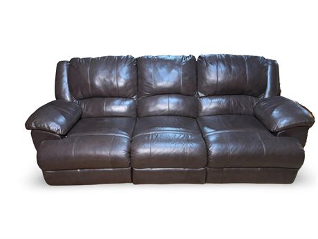 Brown Leather Reclining Couch