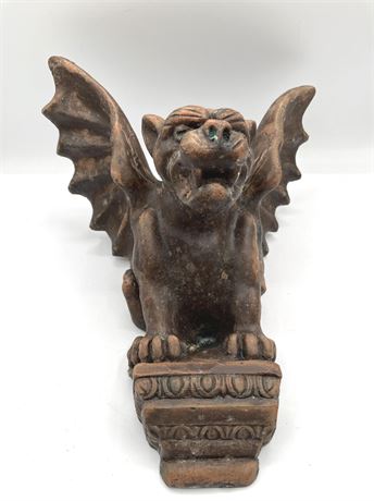 Cast Stone Winged Gargoyle Wall Statue