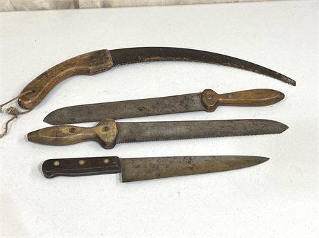 Antique Knife and Saw Lot