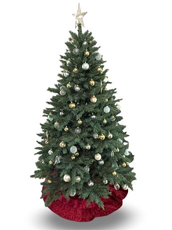 7 Ft. Pre-Lit Christmas Tree w/ Ornaments