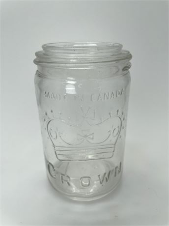 1930s Crown Mason Canning Jar