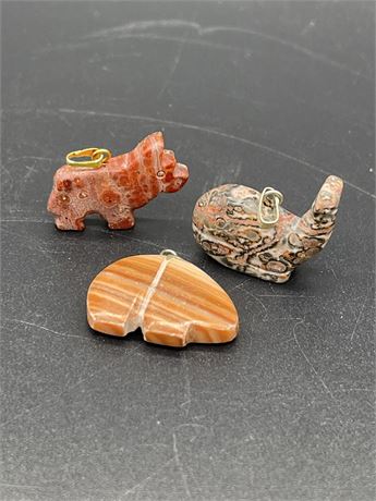 Carved Animal Pendants
