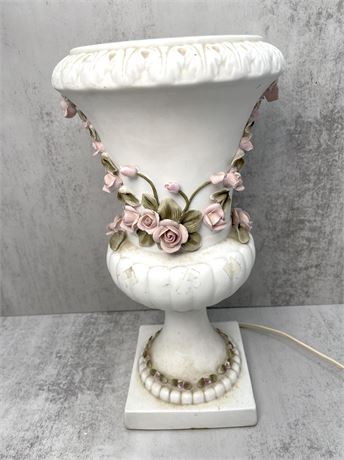 Andrea by Sadek Ceramic Rose Table Lamp
