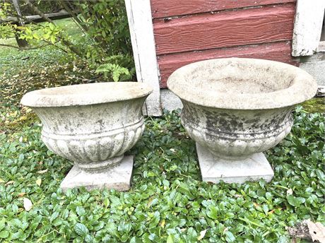 Concrete Flower Urns