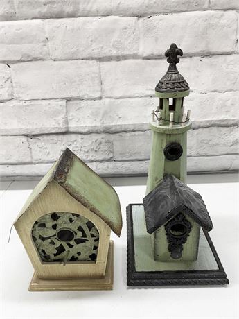 Two (2) Decorative Bird Houses