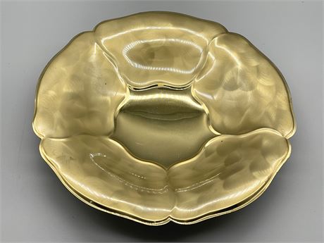 Modern Brass Footed Plate